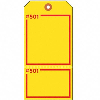 Blank Tag 5-3/4 x 2-7/8 In Yel PK100