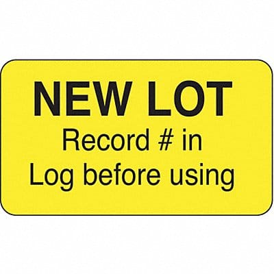 Lot Label 1 in x 1 3/4 in Paper PK1000