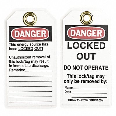 Danger Tag 5-1/2 x 3 In Hd Polyest PK25