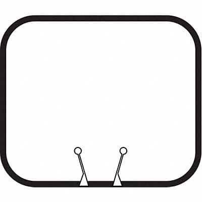 Traffic Cone Sign White Blank