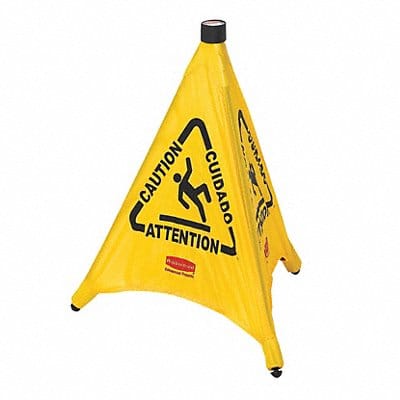 Pop Up Safety Cone Yellow 20 in H