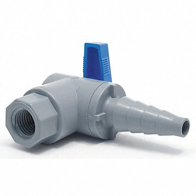 PVC BV Angle FNPTxTapered Barb 1/4