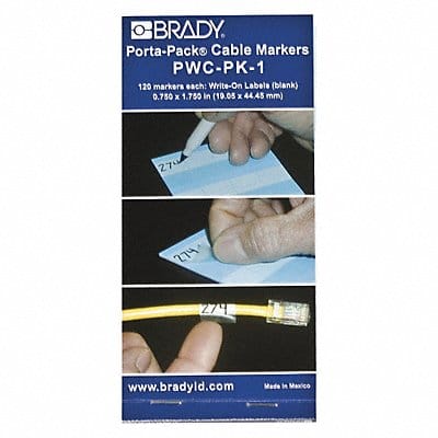 Wire Marker Book Write-On Self-Laminatng
