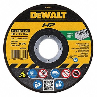 CutOff Wheel C60T 4 x.045 x5/8 15200rpm