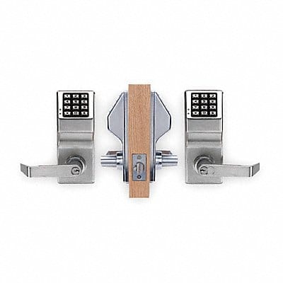 Electronic Lock Satin Chrome 12 Button