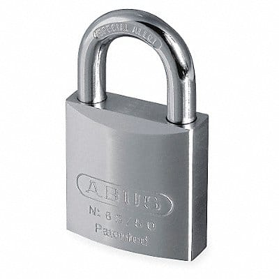 Keyed Padlock 59/64 in Rectangle Silver Keyed Padlock 59/64 in Rectangle Silver
