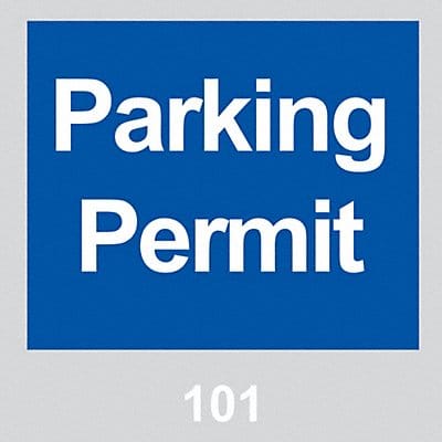 Parking Permits Windshield Blue PK100