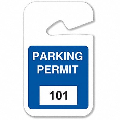 Parking Permits 101-200 Wht/Blu PK100