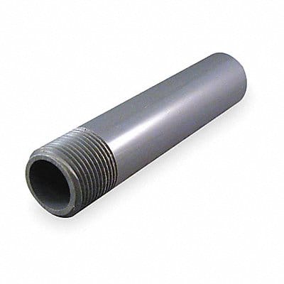 Nipple 2 1/2 In 6 In L PVC Gray