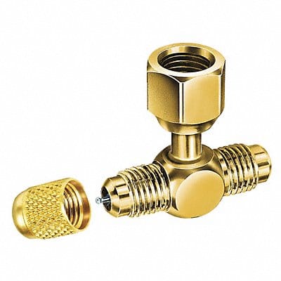 1/4 Access Valve Tee w/ Flare Nut PK3