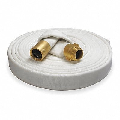 Fire Hose 100 ft White Polyester