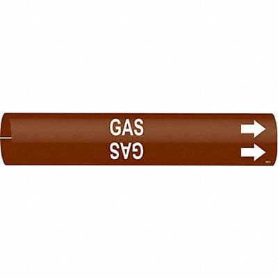 Pipe Marker Gas 2 in H 2 in W