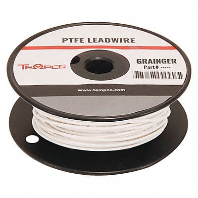 High Temp Lead Wire 22AWG 100ft Wht
