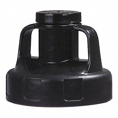 G3512 Utility Lid w/2 In Outlet HDPE Black