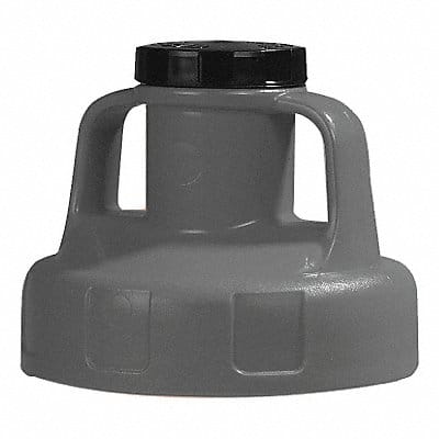 G3512 Utility Lid w/2 In Outlet HDPE Gray