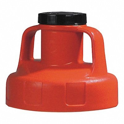 G3512 Utility Lid w/2 In Outlet HDPE Orange