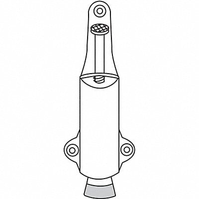 Plunger Door Holder Stn Brnze Cast Brass