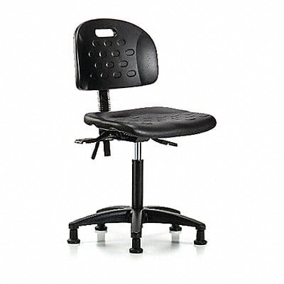 Poly Chair Med Glides Black Poly