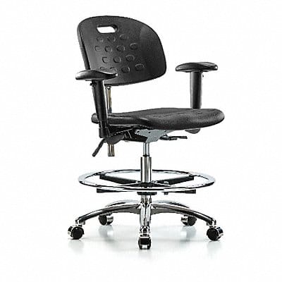 Poly CR Chr Med Arms FR Cast Blk