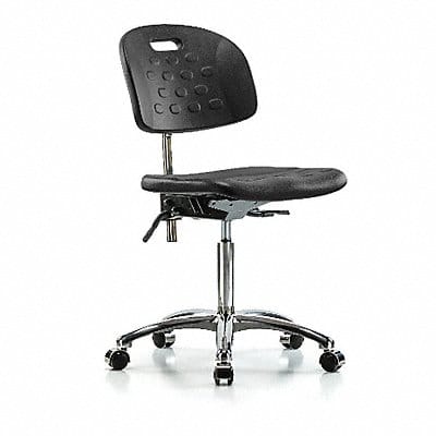 Poly CR Chair Med Casters Blk Poly