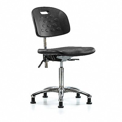 Poly CR Chair Med Glides Blk Poly