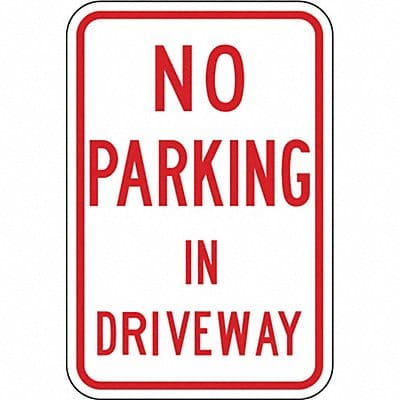 Driveway No Parking Sign 18 x 12