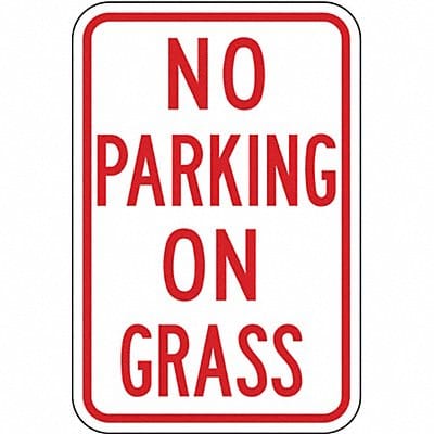 No Parking On Grass Parking Sign 18 x12