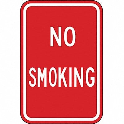 No Smoking Sign 18 inx12 in Aluminum