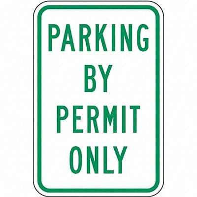Permit Parking Sign 18 x 12