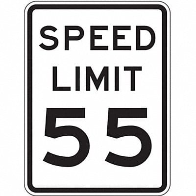 Speed Limit 55 Traffic Sign 24 x 18