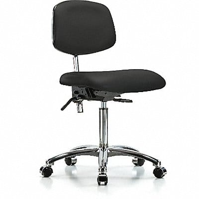 Vinyl Clean Room Chair Med Cast Blk