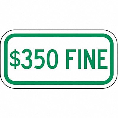 Fine Parking Sign 6 x 12