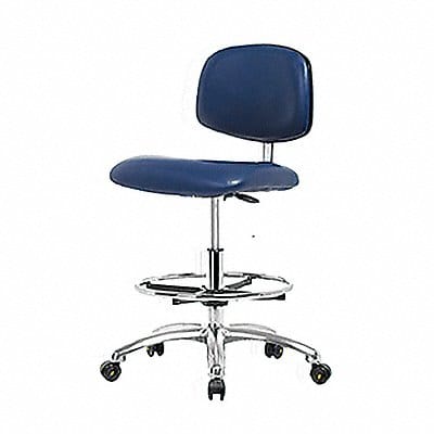CR/ESD Chr Med FR Casters Blue