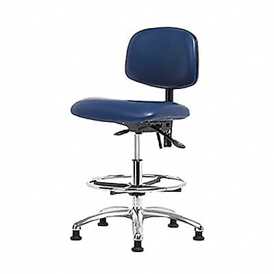 Vinyl ESD Chair Med FR Glides Blue