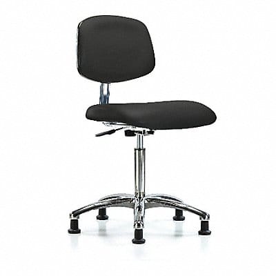 CR Vinyl Chair Chrome Med Glides Blk