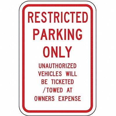 Tow Zone No Parking Sign 18 x 12