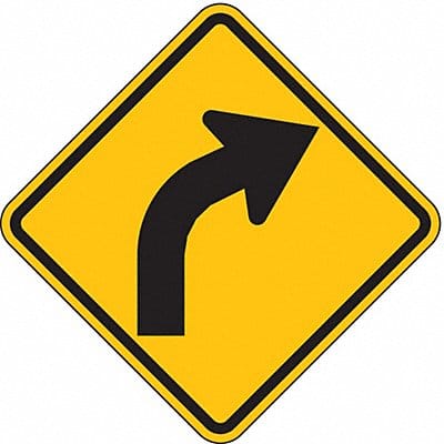 Right Curve Traffic Sign 12 x 12 Right Curve Traffic Sign 12 x 12