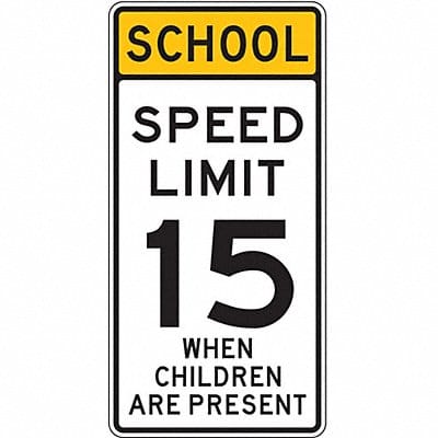 School Speed Limit 15 Sign 48 x 24