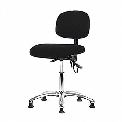 Fabric ESD Chr Desk Tilt Glides Blk