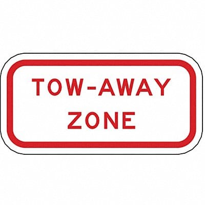 Tow-Away Zone Parking Sign 6 x 12