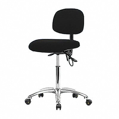 Fabric ESD Chair Med Casters Black