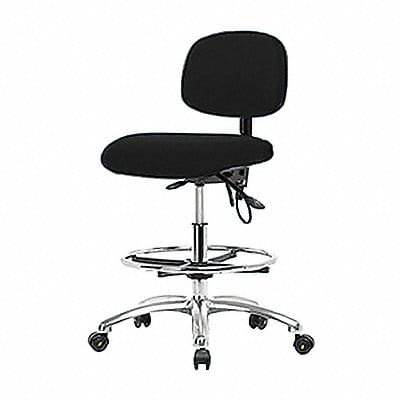 Fabric ESD Chair High FR Casters Blk