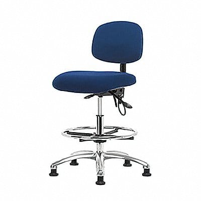Fabric ESD Chair High FR Glides Blue