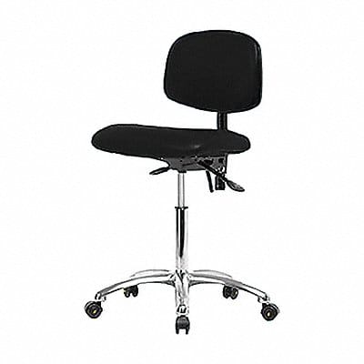 Vinyl ESD Chair Med Tilt Casters Blk