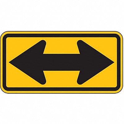 Double Arrow Traffic Sign 12 x 24