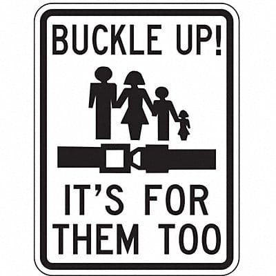 Buckle Up Traffic Sign 24 x 18