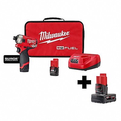 Impact Driver Kit 1/4 in Hex Drive 12VDC