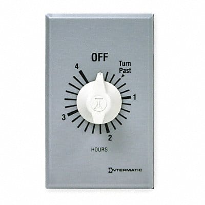 Timer Spring Wound 4 Hr SPST Silver Timer Spring Wound 4 Hr SPST Silver