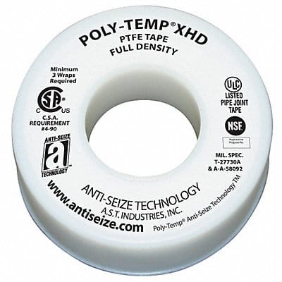 Thread Sealant Tape 1/2 W White