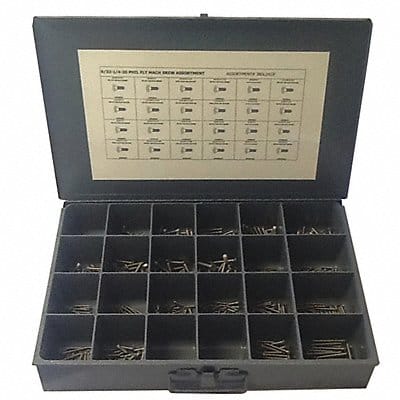 Screw Assortment 600 pcs. 1/2 to 2 L